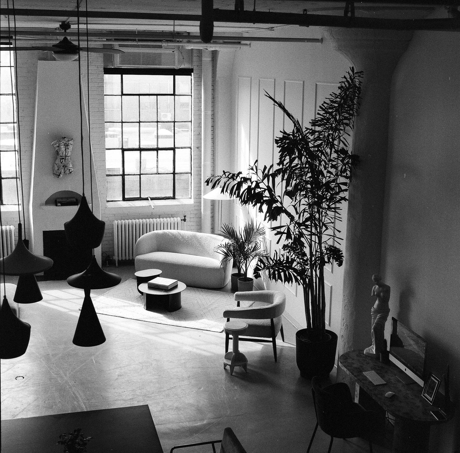 Production studio detail with natural light